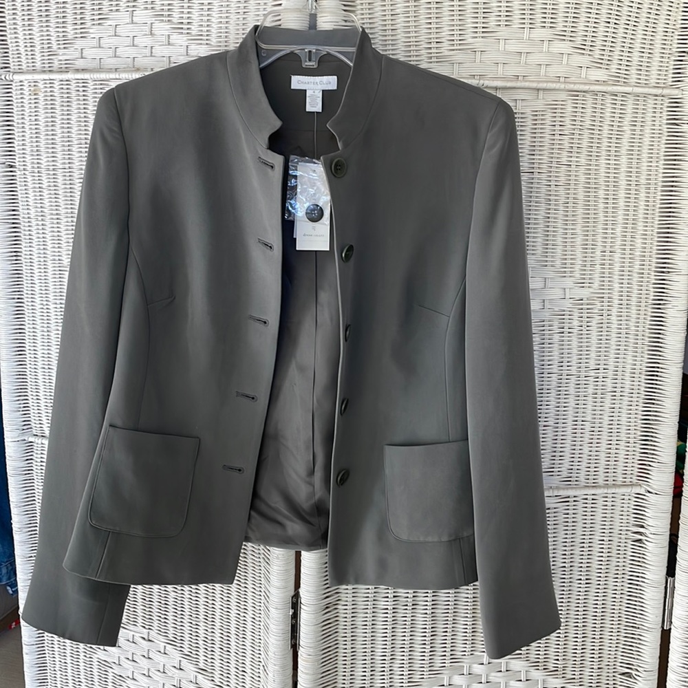 Charter Club 100% silk jacket